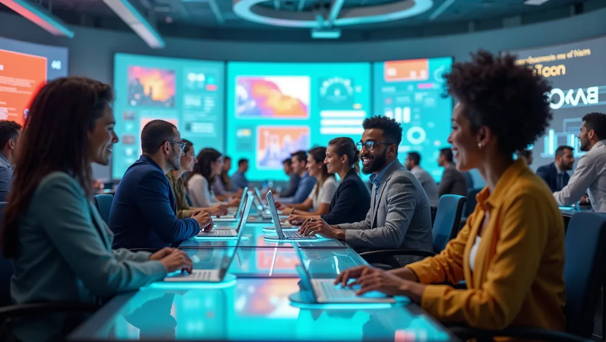 브레인스토밍하는 다양한 스타트업 팀